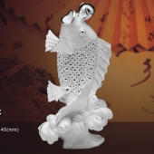 招財(cái)魚純銀擺件